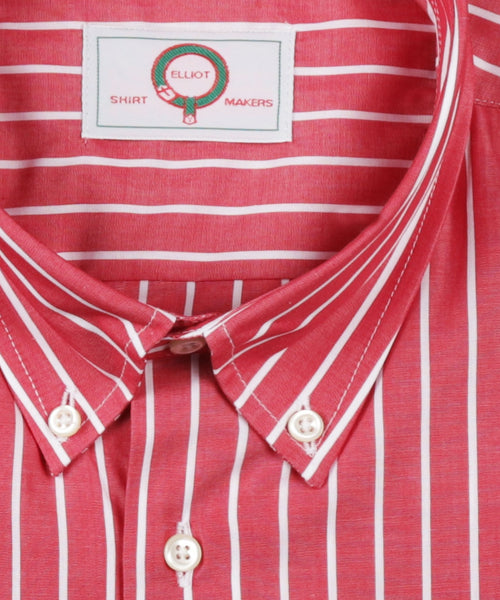 Elliot Hemd, langärmlig, mit Knopfleiste | Rot