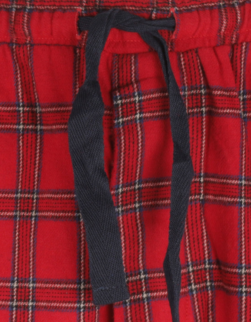 Pyjama-Flanell-Loungewear | Rot