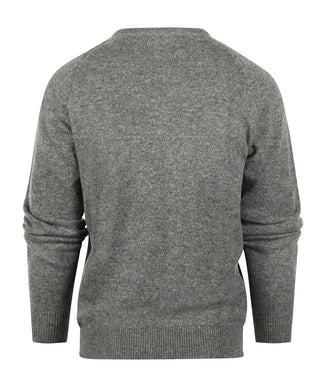 Pullover klassiek Lamswol v-hals | Grijs Pullover klassiek Lamswol v-hals | Grijs