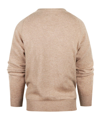 Pullover klassiek Lamswol v-hals | Bruin Pullover klassiek Lamswol v-hals | Bruin