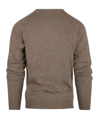Pullover klassiek Lamswol v-hals | Bruin Pullover klassiek Lamswol v-hals | Bruin