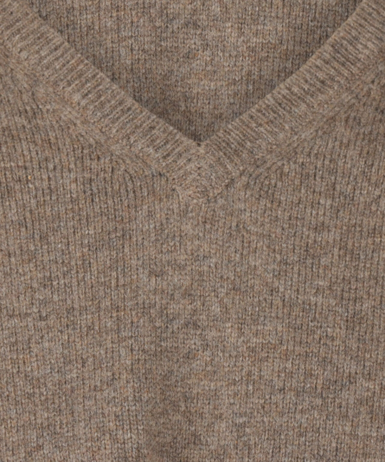 Lamswol V-Hals Pullover | Taupe