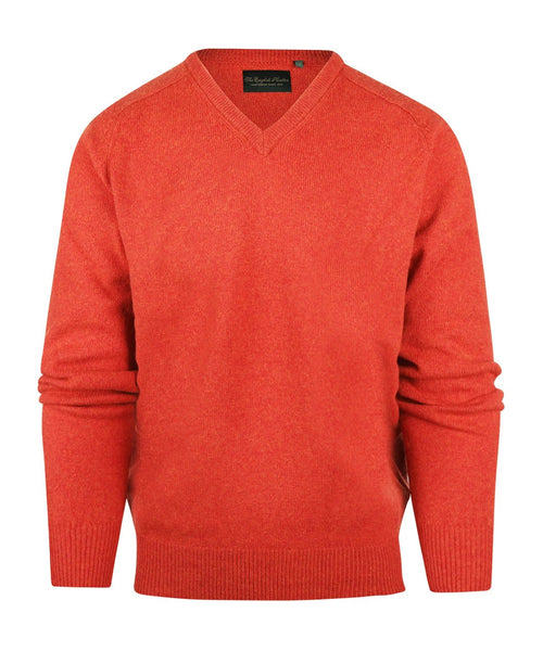Pullover klassiek Lamswol v-hals | Rood