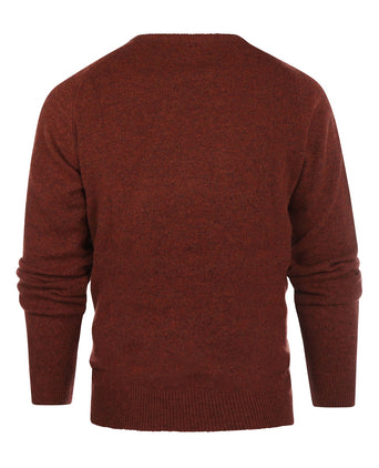 Pullover klassiek Lamswol v-hals | Rood