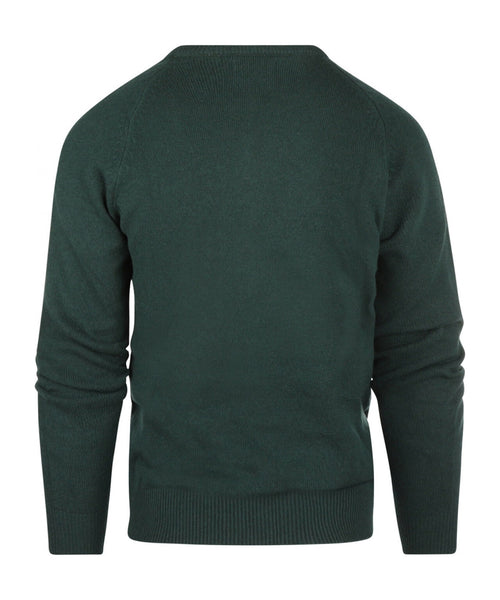 Pullover klassiek Lamswol v-hals | Groen