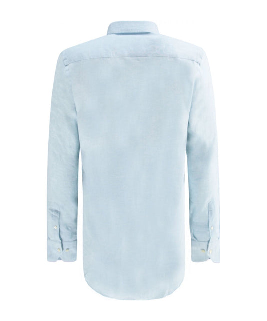 Langärmeliges Leinenhemd | Blau