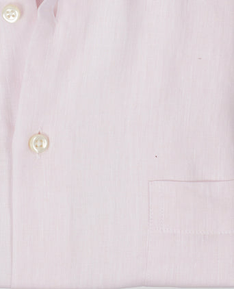 Overhemd linnen lange mouwen | Roze