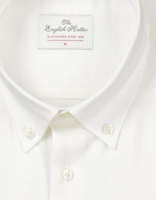 Shirt linen long sleeves | White
