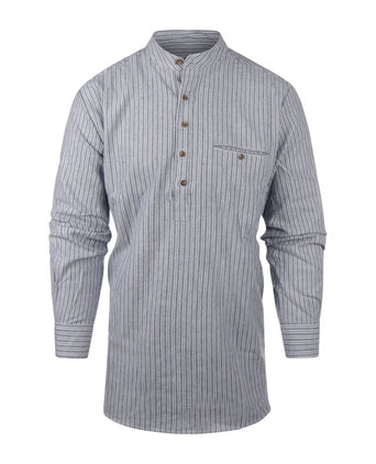 Overhemd Grandfather Shirt | Grijs