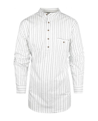 Overhemd Grandfather Shirt | Wit