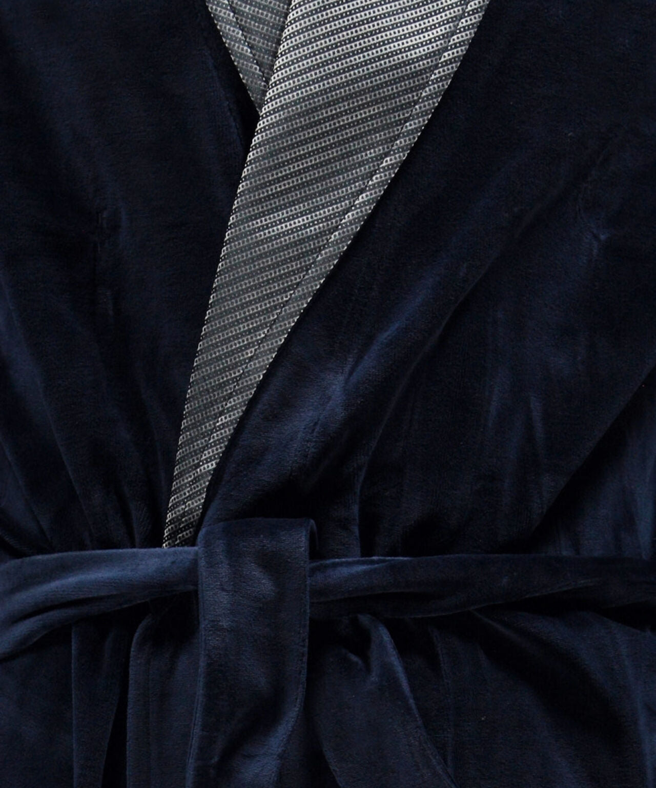 Terrycloth dressing gown | Navy Blue