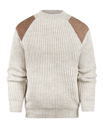Pullover Swaledale Wol ronde hals | Bruin