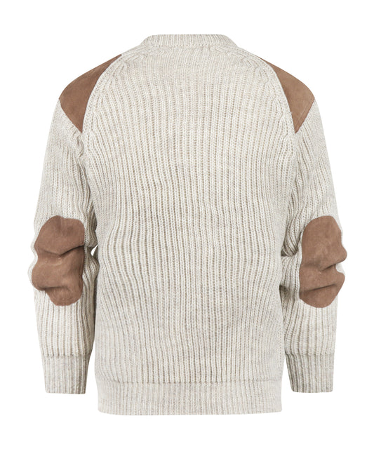 Swaledale Wool Crew Neck Sweater | Brown