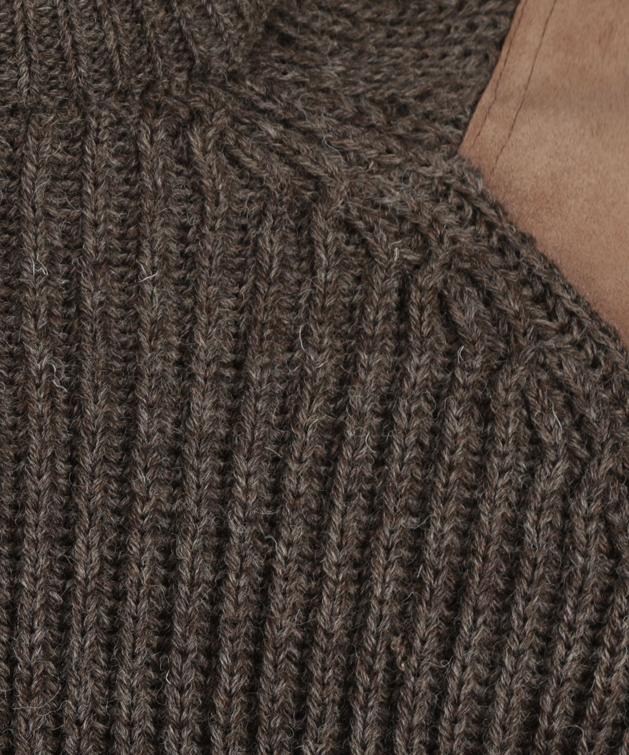 Swaledale Wool Crew Neck Sweater | Brown