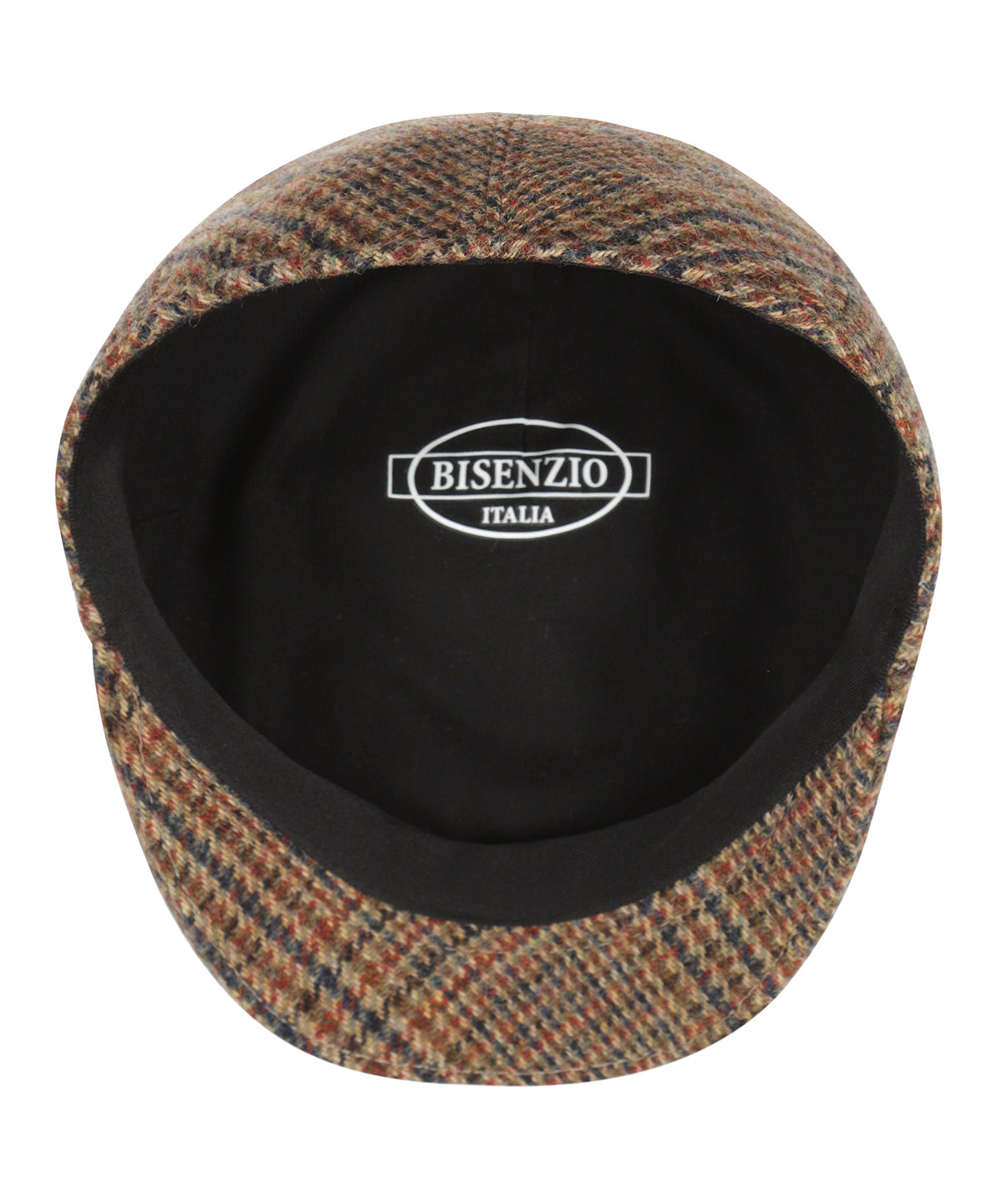 Wollen Soft Cap | Roodbruin Blauw Ruit