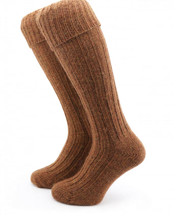 Heren kniekousen van Tweed | Bruin
