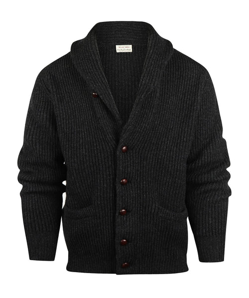 William Lockie geknoteter Cardigan mit Schalkragen | Anthrazit