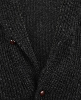 William Lockie Knoop Vest Sjaalkraag | Charcoal