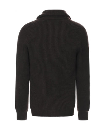 William Lockie Knoop Vest Sjaalkraag | Cocoa