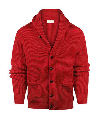 William Lockie Knoop Vest Sjaalkraag | Poppy Melange William Lockie Knoop Vest Sjaalkraag | Poppy Melange