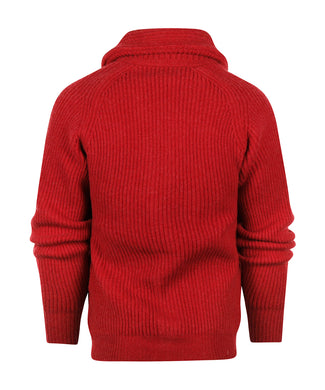 William Lockie Knoop Vest Sjaalkraag | Poppy Melange William Lockie Knoop Vest Sjaalkraag | Poppy Melange