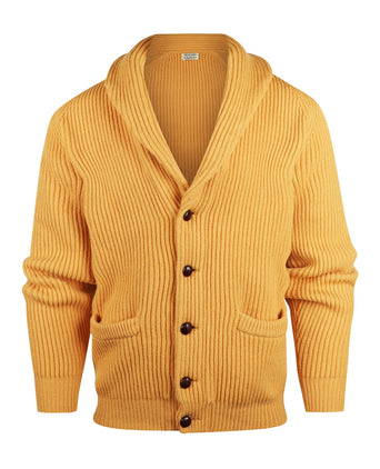William Lockie Knoop Vest Sjaalkraag | Harvest Gold