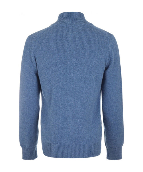 William Lockie Rits Vest Lamswol | Blauw