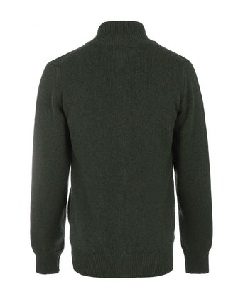 William Lockie Rits Vest Lamswol | Groen