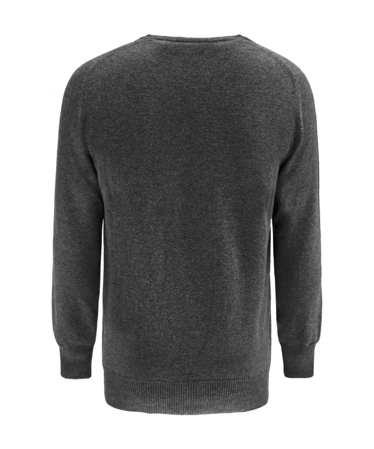Pullover Lambswool round neck dutch fit | Charcoal