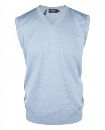 Maerz Slipover Merino Wol | Blauw