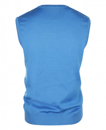 Maerz Slipover Merino Wol | Blauw