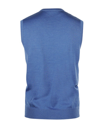 Maerz Slipover Merino Wol | Blauw