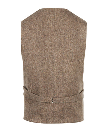 Iers Tweed Gilet | Bruin