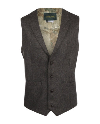 Iers Tweed Gilet | Bruin