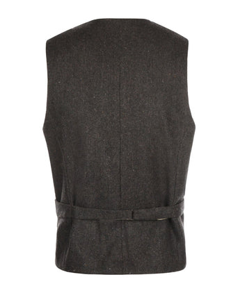 Iers Tweed Gilet | Bruin