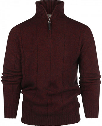Javelin Pullover mit hohem Reißverschluss | Bordeauxrot