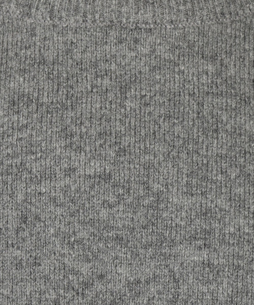 Rundhalspullover aus Lammwolle | Grau