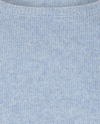 Rundhalspullover aus Lammwolle | Blau