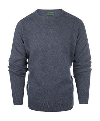 Pullover Lamswol ronde hals | Denim Blauw Pullover Lamswol ronde hals | Denim Blauw