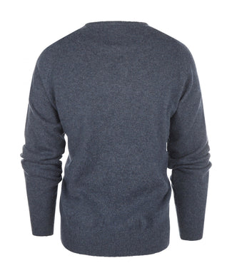 Pullover Lamswol ronde hals | Denim Blauw Pullover Lamswol ronde hals | Denim Blauw