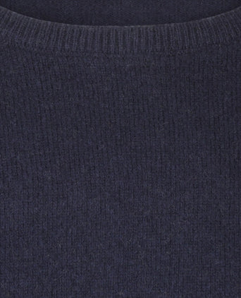 Pullover Lamswol ronde hals | Navy Blauw