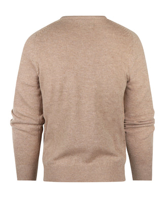 Pullover Lamswol ronde hals | Bruin Pullover Lamswol ronde hals | Bruin