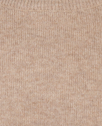 Pullover Lamswol ronde hals | Bruin