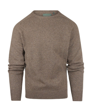 Pullover Lamswol ronde hals | Bruin Pullover Lamswol ronde hals | Bruin