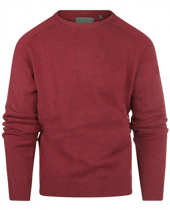 Pullover Lamswol ronde hals | Rood