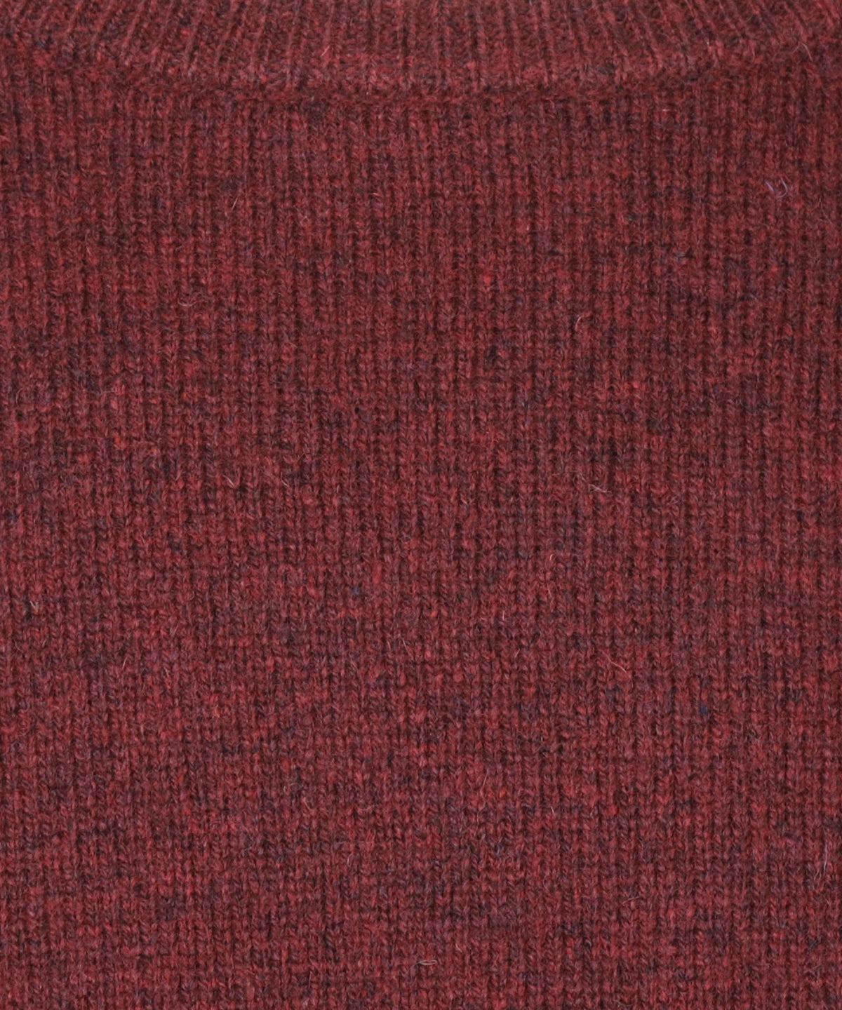 Lamswol Ronde Hals Pullover | Wijnrood Melange