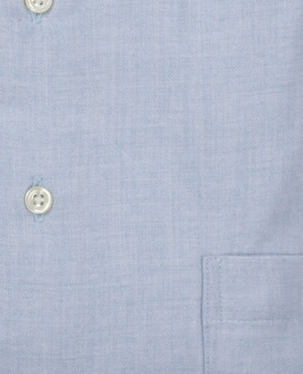 Baumwollhemd mit Knopfleiste, normale Passform | Blau