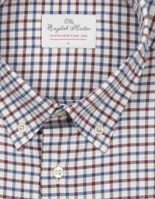 Baumwollhemd mit Knopfleiste, normale Passform | Blau