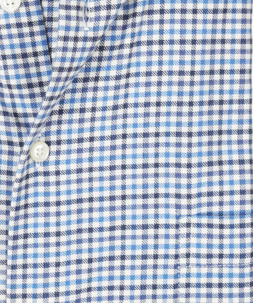 Baumwollhemd mit Knopfleiste, normale Passform | Blau