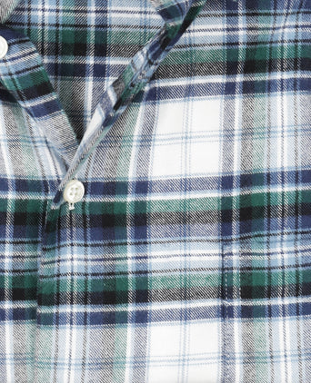 Baumwollhemd mit Knopfleiste, normale Passform | Blau